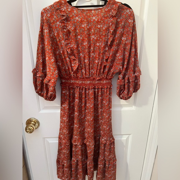 Max Studio BOHO Midi Dress NWT Size Small - Picture 5 of 8